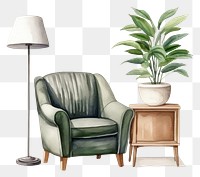 PNG Furniture armchair plant lamp. 