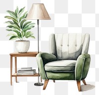 PNG Furniture armchair lamp comfortable. 