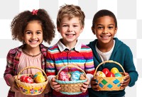 PNG Holding basket easter child transparent background