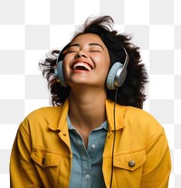 PNG Headphones listening laughing headset