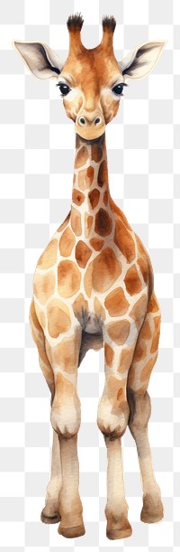 PNG Giraffe wildlife cartoon animal. AI generated Image by rawpixel.