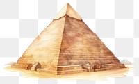 PNG Pyramid architecture white background archaeology. AI generated Image by rawpixel.