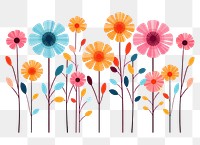 PNG Flower pattern cartoon drawing. 