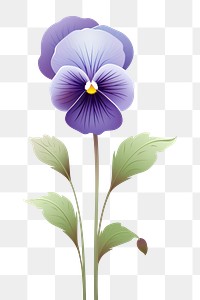 PNG Pansy flower plant transparent background. AI generated Image by rawpixel.