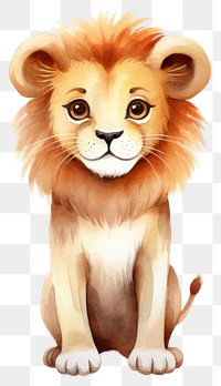 PNG Cartoon mammal animal lion. AI generated Image by rawpixel.