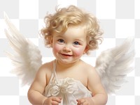 PNG Portrait angel baby toy. 