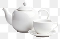 PNG Teapot cup porcelain white. 