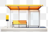 PNG Photo of a bus stop isolated on clear white background