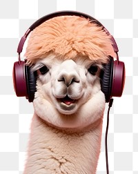 PNG Headphones headset mammal alpaca. 