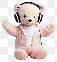 PNG Headphones headset bear toy. 