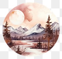 PNG Painting nature plant moon. AI generated Image by rawpixel.