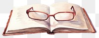 PNG Publication glasses reading book. 