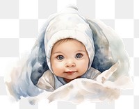 PNG Portrait baby photography relaxation. AI generated Image by rawpixel.