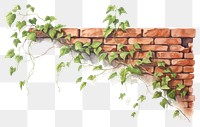 PNG Brick wall architecture plant