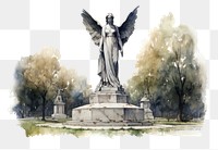 PNG Sculpture statue angel art. AI generated Image by rawpixel.