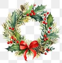 PNG Wreath christmas paper plant. 