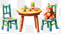 PNG Furniture chair table toy. 