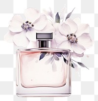 PNG Perfume flower cosmetics bottle. AI generated Image by rawpixel.
