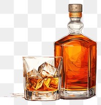 PNG Whisky bottle drink refreshment. AI generated Image by rawpixel.