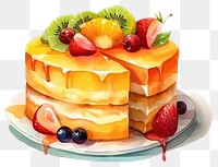 PNG Fruit cake strawberry dessert. 