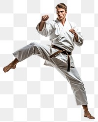 PNG Karate sports adult white background
