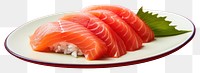 PNG Seafood salmon sushi plate. 