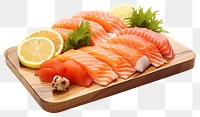 PNG Seafood salmon fruit white background. AI generated Image by rawpixel.
