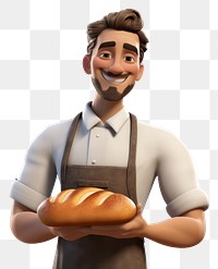 PNG Smiling cartoon bread adult. 