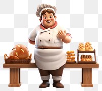 PNG Cartoon bread baker food. 