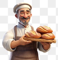 PNG Cartoon bread baker adult. 