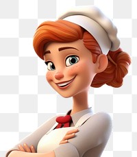 PNG Cartoon smiling female adult. 