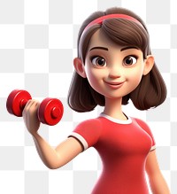 PNG Dumbbell smiling cartoon  