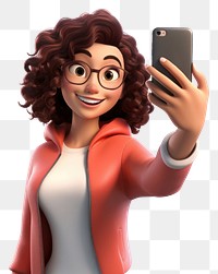 PNG Smiling cartoon selfie adult. 