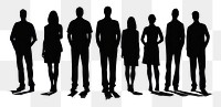 PNG Silhouette walking white background togetherness. AI generated Image by rawpixel.