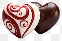 PNG Chocolate heart white background confectionery. 