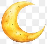 PNG Moon astronomy crescent yellow transparent background