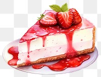 PNG Strawberry cake cheesecake dessert. 