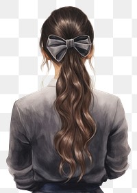 PNG Adult back accessories hairstyle. 