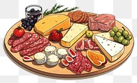 PNG Cheese plate food meal. AI generated Image by rawpixel.