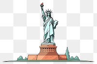 PNG  Sculpture statue representation independence. AI generated Image by rawpixel.