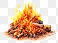 PNG Bonfire fireplace white background firewood. 