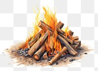 PNG Bonfire fireplace white background deforestation. 