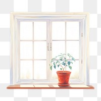 PNG Windowsill architecture transparent houseplant. 