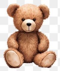 PNG Bear toy white background representation. 