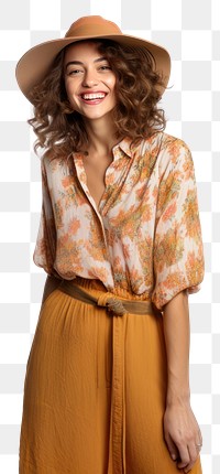 PNG Portrait clothing fashion blouse. 