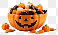 PNG Halloween dessert pumpkin candy. AI generated Image by rawpixel.