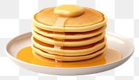 PNG Pancake plate food white background. AI generated Image by rawpixel.