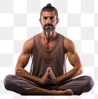 PNG Yoga sitting sports adult transparent background