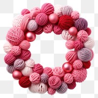 PNG Wreath pink red transparent background