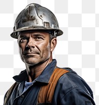 PNG Portrait industry hardhat helmet. AI generated Image by rawpixel.